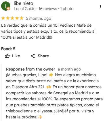 Gestión profesional de reseñas