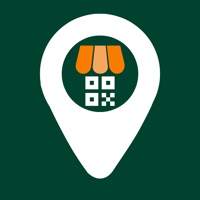 Square icon on green background Square icon on green background
