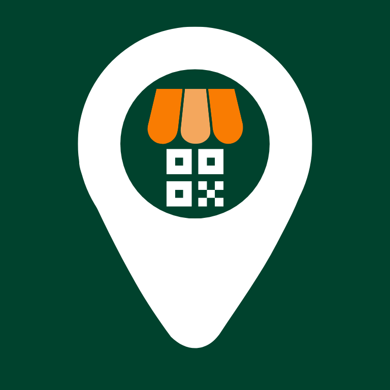 Square icon on green background